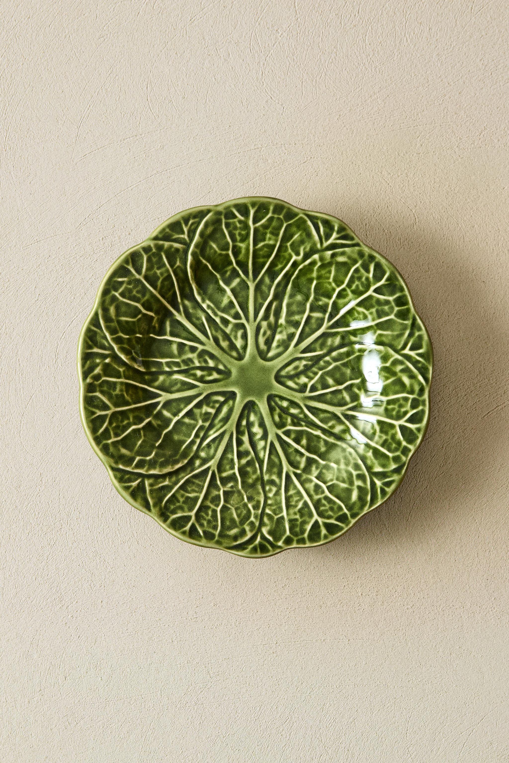 STONEWARE CABBAGE DESSERT PLATE
